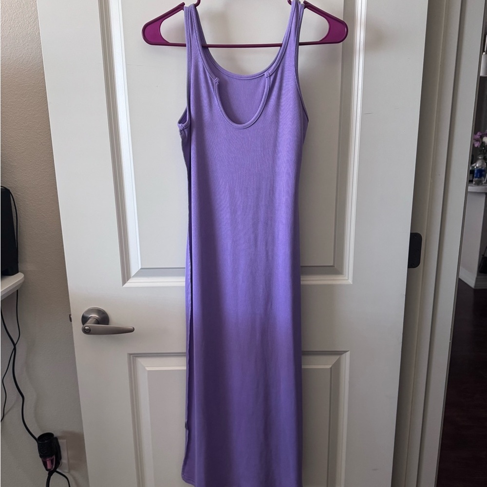 Purple Sleeveless Maxi Dress